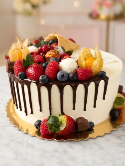 Dort s ovocem - poctivý Elegantní luxusní dorty pro jubilea Ostrava z Cukrářství Blahutovi